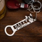 Personalized Dog Bottle Opener Keychain