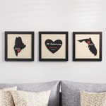 Personalised Anniversary Photo Frame Map Home Decor Gift