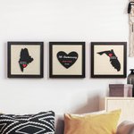 Personalised Anniversary Photo Frame Map Home Decor Gift