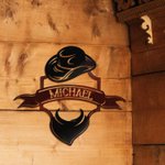 Décoration Murale de Style Western Cowboy Nom Personnalisable