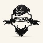 Décoration Murale de Style Western Cowboy Nom Personnalisable