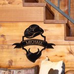 Décoration Murale de Style Western Cowboy Nom Personnalisable