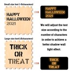 Projected Jack O Pumpkin Lanterns Wood Square Light-Up