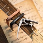 Capodastre Personnalisé avec Texte et Icône à Choix Cadeau Anniversaire pour Amateur de Guitare