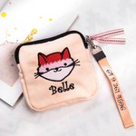 Portefeuille Personnalisé avec Nom et Numéro Brodés Porte-Monnaie en Toile à Motif de Dessin Animé Cadeau pour Fille Enfant