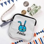 Portefeuille Personnalisé avec Nom et Numéro Brodés Porte-Monnaie en Toile à Motif de Dessin Animé Cadeau pour Fille Enfant