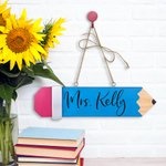 Personalised Wooden Pencil Teacher Name Plates Teacher Appreciation Gift