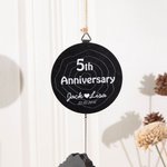 Annual Ring Photo Wind Chimes with State Map For Anniversary