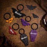 Personalized Acrylic Gothic Pet Dog ID Name Tag Pet Halloween Costume Set of 2