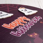 Custom Halloween Ghost Wooden Fall Door Sign Decor