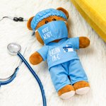 Jouet en Peluche avec Nom Personnalisé Médecin et Infirmière Cadeau d'Appréciation pour les Professionnels de la Médecine