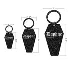 Personalized Acrylic Gothic Pet Dog ID Name Tag Pet Halloween Costume Set of 2