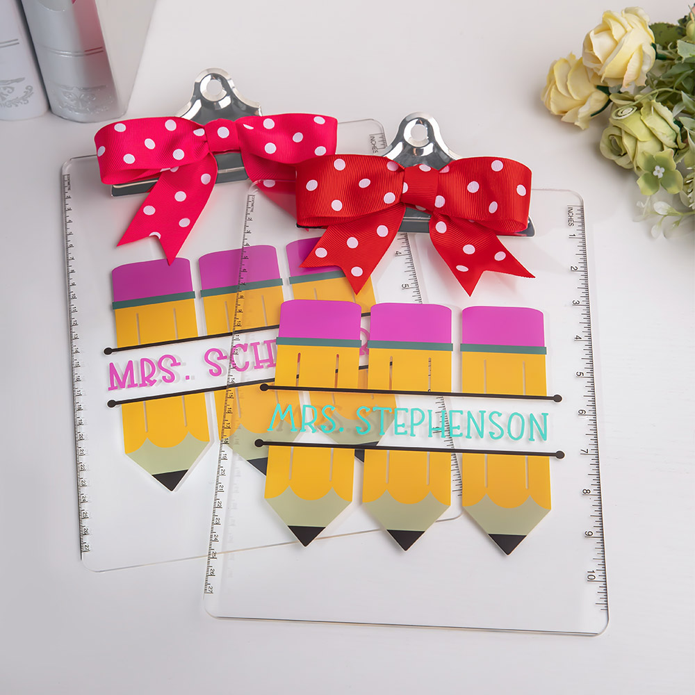 Personalized Pencil Name Teacher Clipboard Teacher Appreciation Thank ...