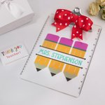 Personalized Set of 2 Pencil Name Teacher Clipboards