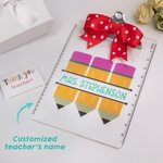 Personalized Set of 2 Pencil Name Teacher Clipboards