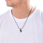 Personalized I Love You in 100 Language Photo Projection Heart Necklace 2 Pcs Set Valentine's Day Gift for Couple