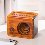 Personalized Retro Wooden Phone Holder Speaker with Engraved Text and Logo Cell Phone Accessories Birthday Gift for Music Lovers