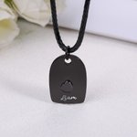 Personligt kärlekshjärtat parhalsband med text Alla hjärtans dag-present för par 2 st