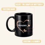 Custom Leopard Heart Butterfly Coffee Tea Mug