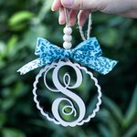 Perlé Personnalisé Monogramme Auto Miroir Cadeau de charme