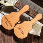 Coffret de rangement pour médiators en bois de cerisier avec 1-5 médiators Cadeau d'anniversaire pour joueur de guitare musicien
