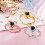 Personalized Heart 100 Languages I Love You Photo Projection Photo Ring