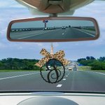 Perlé Personnalisé Monogramme Auto Miroir Cadeau de charme