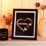 Heart Leopard Pattern Butterflies Personalised Picture Frame