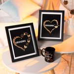 Heart Leopard Pattern Butterflies Personalised Picture Frame