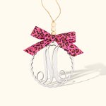 Perline Monogram personalizzato auto specchio fascino regalo per lei