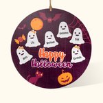 Custom Halloween Ghost Wooden Fall Door Sign Decor