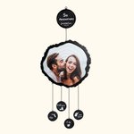 Annual Ring Photo Wind Chimes with State Map For Anniversary