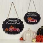 Custom Halloween Decor Front Door Pumpkin Wood Sign