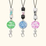 Disco de purpurina personalizado con cordón de cuentas de regalo