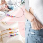 Sterling Silver Custom Women's Family Birthstone Bracelet