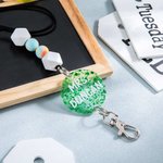 Disco de purpurina personalizado con cordón de cuentas de regalo