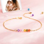 Sterling Silver Custom Women's Family Birthstone Bracelet