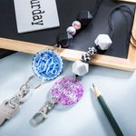 Disco de purpurina personalizado con cordón de cuentas de regalo