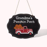 Custom Halloween Decor Front Door Pumpkin Wood Sign