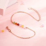 Sterling Silver Custom Women's Family Birthstone Bracelet