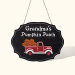 Custom Halloween Decor Front Door Pumpkin Wood Sign