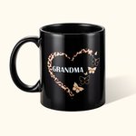 Custom Leopard Heart Butterfly Coffee Tea Mug