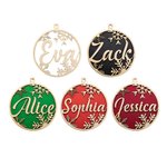 Gepersonaliseerd Sneeuwvlok Houten Kerstboom Ornament met Naam Stocking Stuffer Kerstcadeau voor Familie