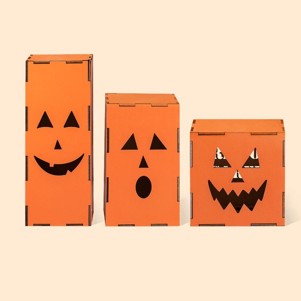 Custom Halloween Light-Up Jack O Lanterns