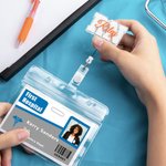 Personalized Glitter ID Acrylic Badge Reel with Name for Nurse Doctor Medical Staff