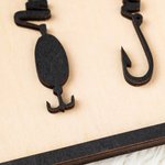 Personalisierte We're Hooked On Opa Holz Angeln dekorative Malerei mit 1-6 Namen und gravierten Text Home Decor Vatertag Geschenk für Angeln Liebhaber