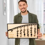 Personalisierte We're Hooked On Opa Holz Angeln dekorative Malerei mit 1-6 Namen und gravierten Text Home Decor Vatertag Geschenk für Angeln Liebhaber