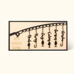 Personalisierte We're Hooked On Opa Holz Angeln dekorative Malerei mit 1-6 Namen und gravierten Text Home Decor Vatertag Geschenk für Angeln Liebhaber