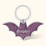 Personalized Gothic Glitter Bat Pet Dog ID Name Tag Pet Halloween Costume Gift for Pet Owners Lovers