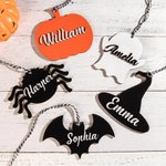 Halloween Autumn Wooden Hanging Decorations Bag Basket Tags